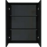 vidaXL Kupaonski ormarić s ogledalom 60x15x75 cm MDF sjajni crni | shoptok.hr