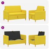  Set sofe s pohranom 2 pcs Svijetlo žuta Poliester | shoptok.hr