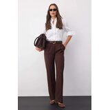 TRENDYOLMILLA ženske pantalone model Twoaw26Pl00028, smeđa-duboka smeđa Cene