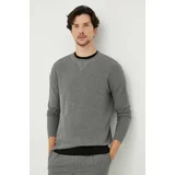 Sisley Pamučni pulover za muškarce, boja: siva, lagani