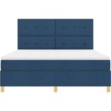 vidaXL Postelja z vzmetnico z vzmetnico Modra 180 x 200 cm blago, (5000127455) | Shoptok.si