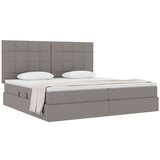  Krevet s od storage Sivo-smeđa 200 x 200 cm Lažna koža | shoptok.hr