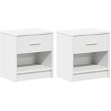  Noćni ormarići 2 kom s ladicama bijeli 39x28x41 cm | Shoptok.si