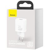 Baseus Super Si brzi punjač 1C 30W, bijeli | shoptok.hr