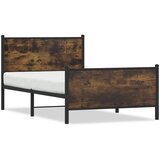vidaXL Kovinski posteljni okvir z vzglavjem in vznožjem 107x203 cm | Shoptok.si