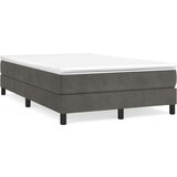 Box spring postelja z vzmetnico temno siva 120x200 cm žamet, (20726032) | Shoptok.si