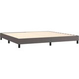  Box spring postelja z vzmetnico siva 200x200 cm umetno usnje, (20999296) | Shoptok.si