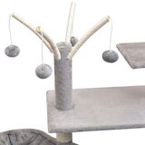 Penjalica Grebalica za Mačke sa Stupovima od Sisala 125 cm Siva | shoptok.hr