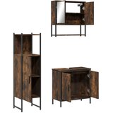  3-dijelni set kupaonskog namještaja boja hrasta drveni | shoptok.hr
