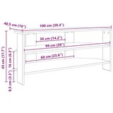  KotnaTVomara Sonoma hrast 102x40,5x45cm Konstruiran les, (5000092125) | Shoptok.si