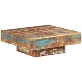  Stolić za kavu 80 x 80 x 28 cm od masivnog obnovljenog drva | shoptok.hr