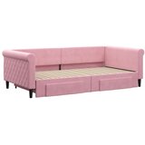  Dnevni krevet na razvlačenje ružičasti 100 x 200 cm baršunasti | shoptok.hr