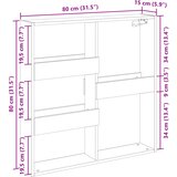  Zidni ormarić boja staro drvo 80x15x80 cm od konstruiranog drva | shoptok.hr