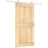  Klizna vrata Prirodna i bijela 100 x 210 cm Čvrsta borovina | shoptok.hr