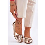 Kesi Comfortable leather women's ballerinas golden Luka | ePonuda.com