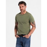 Ombre BASIC men's classic cotton T-shirt - khaki | shoptok.hr