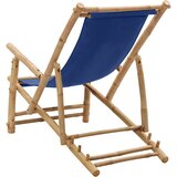  Ležaljka od bambusa i platna modra | shoptok.hr