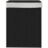  Košara za rublje s poklopcem crna 46 x 33 x 60 cm od poliratana | shoptok.hr