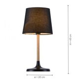  stona lampa crna-drvo 1xE14 just light | Eponuda.com