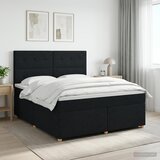 Boxspring krevet s madracem Crna 180 x 200 cm Tkanina | shoptok.hr