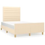  Okvir za krevet s uzglavljem krem 120x190 cm od tkanine Cijene
