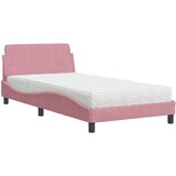  Krevet s madracem Dover ružičasti 100x200 cm baršunasti | shoptok.hr