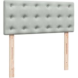 Box spring krevet s madracem svjetlosivi 120x200 cm baršunasti | shoptok.hr