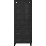  Highboard 2 kom. Crni hrast 69,5 x 34 x 180 cm | shoptok.hr