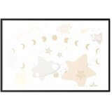  Plakat - Moon and Stars 42x29.7 Crni okvir s margom | shoptok.hr