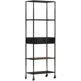 In ormarić za knjige 60x35x180 cm od grubog drva manga i željeza | shoptok.hr