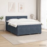 Krevet s box springom, madracem i LED-om Tamnosiva 200 x 200 cm | shoptok.hr