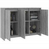  Komoda siva boja hrasta 102 x 33 x 75 cm od konstruiranog drva | shoptok.hr