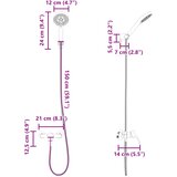  Set glave tuša Crna G 1 / 2 inča Mjed | shoptok.hr