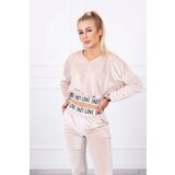 Kesi Velor set with hood beige | Shoptok.si