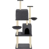  Mačje drevo s praskalniki iz sisala temno sivo 180 cm, (20797006) | Shoptok.si