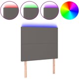 Maison Chic led posteljno vzglavje - vzglavna omarica - nočna omarica sivo 90x5x118/128 cm umetno usnje, (21712014) Cene