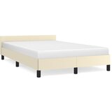 The Living Store Posteljni okvir z vzglavjem krem 120x200 cm umetno usnje - Posteljni Okvir Z Vzglavjem, (21526141) | Shoptok.si