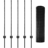 vidaXL Set ograde za vrt Set od 2 Sivo Čelik obložen prahom 10 x 1 m | shoptok.hr