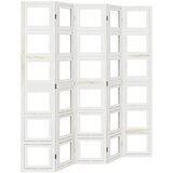 Maison Chic Paravan - Sobne pregrade 5-delni bel trden les pavlovnije, (22111716) | Shoptok.si