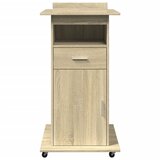  Govornica s kotačima i ladicom boja hrasta 55x55x107 cm drvena | Eponuda.ba