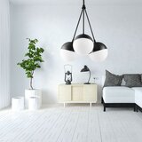 Toolight viseća svjetiljka crna staklena mliječna kugla APP687-3CP | shoptok.hr
