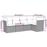  5-dijelni vrtni set sofa s jastucima bež od poliratana | shoptok.hr