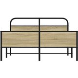 Metalni okvir kreveta bez madraca boja hrasta sonome 150x200 cm | shoptok.hr