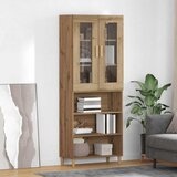 vidaXL Visok predalnik Umetni hrast 69,5 x 34 x 180 cm | Shoptok.si