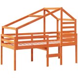  Visoki krevet s krovom voštano smeđi 80x200 cm masivna borovina | Eponuda.com