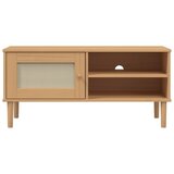 TV ormarić SENJA izgled ratana smeđi 106x40x49 cm od borovine | Eponuda.com