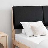  Tapecirani uzglavlje Crna 140 cm Čvrsto borovo drvo | shoptok.hr