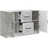  Strani šal Betonsko siva 89 x 34,5 x 57 cm Inženirski les, (5000217625) | Shoptok.si