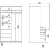 Tvilum Ormar u dekoru hrasta s kliznim vratima u prirodnoj boji 119x200x60 cm Naia – | shoptok.hr