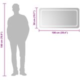  LED kupaonsko ogledalo s ogledalom *Transparent*an 100 x 50 cm | shoptok.hr